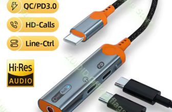 3-in-1 USB C to 3.5mm Dual Adapter PD60W DAC