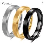 4 6 8mm Tungsten Brushed Steel Couple Wedding Ring