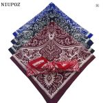 58cm Hip Hop Cotton Bandana Black Red Paisley