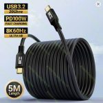 5M USB 3.2 20Gbps Thunderbolt 3 Type-C Cable