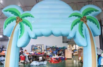 6x4m Oxford Coconut Tree Inflatable Arch Beach Decoration