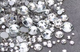JUNAO 1400pcs Mix Size Clear Silver Rhinestones Flatback