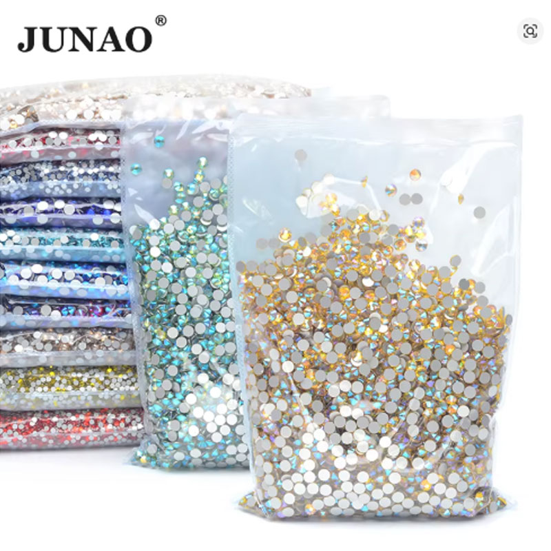 JUNAO Crystal AB Flatback Rhinestones