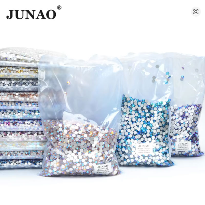 JUNAO Crystal AB Flatback Rhinestones Jewelry