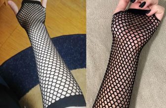 Neon Fishnet Fingerless Long Gloves Women Party Wear