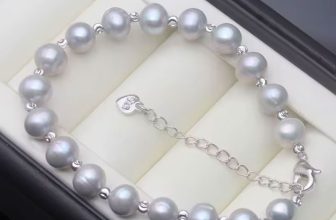 Real Natural Gray Freshwater Pearl Bracelet Women Gift