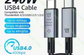 USB4.0 40Gbps PD240W Type C Fast Charging Cable