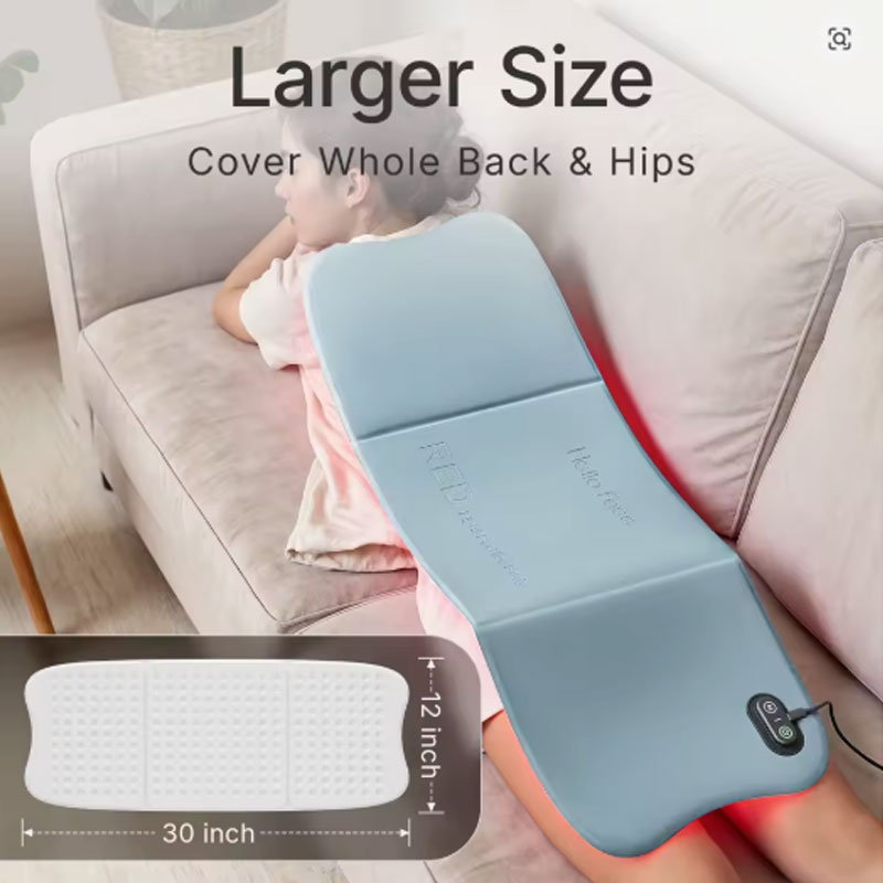 Red light therapy mat LED panel closeup