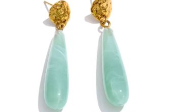 Yhpup 4 Color Acrylic Teardrop Dangle Summer Earrings