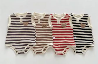 2023 Summer Sleeveless Knit Bodysuit for Baby