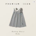 2025 Summer Girls Checkered Sleeveless Vest Skirt Dress