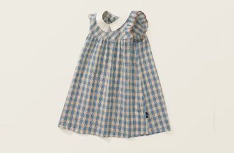 2025 Summer Girls Checkered Sleeveless Vest Skirt Dress