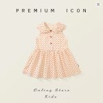 2026 Girls Polka Dot Doll Collar Sleeveless Dress