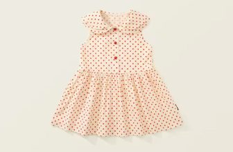 2026 Girls Polka Dot Doll Collar Sleeveless Dress