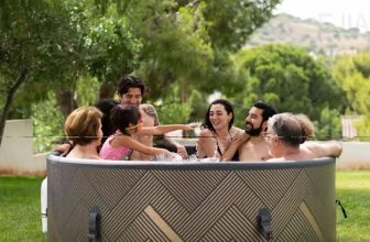 Drop Stitch Portable Inflatable Round Hot Tub Spa