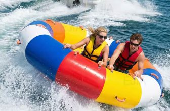 Inflatable UFO Disco Towable Tube Spinning Water Float