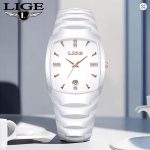 LIGE Ceramic Women’s Luxury Quartz Watch Vintage
