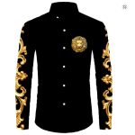Men’s Lion Palm Graphic Long Sleeve Button Shirt