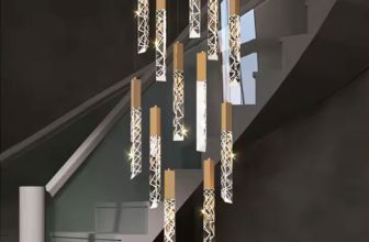 Modern LED Spiral Crystal Pendant Light Duplex Chandelier