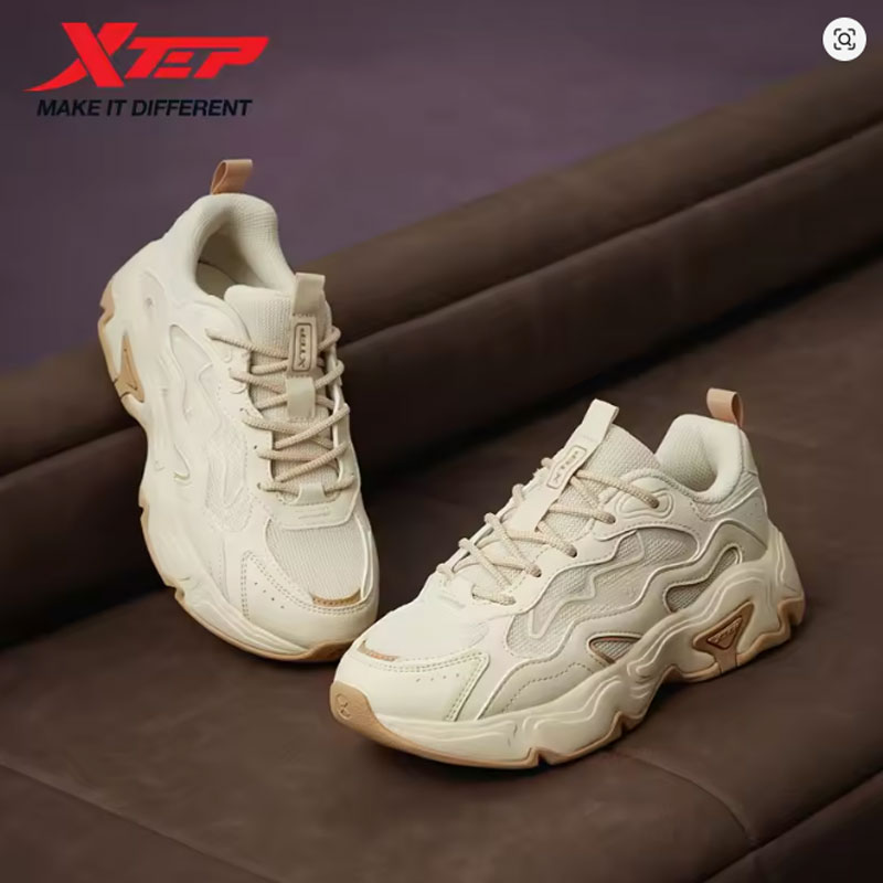Xtep Youmu women's summer breathable thick sole shoes - breathable mesh upper detail