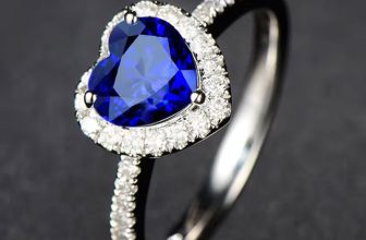 ZDADAN 925 Silver Heart Blue Gemstone Wedding Ring