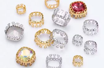 10Pcs Copper Claw Sew-On Rhinestones Gold Silver