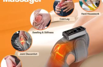 Heated Knee Massager Brace Vibration 3 Levels Black