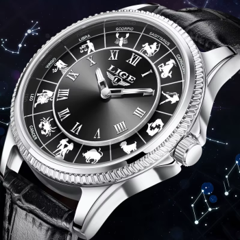 LIGE 2025 Constellation Dial Luxury Men's Quartz Watch