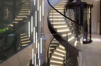 Modern LED Spiral Staircase Chandelier for Living Room