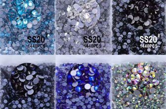 QIIY Glass Flatback Rhinestones for DIY Nail Art