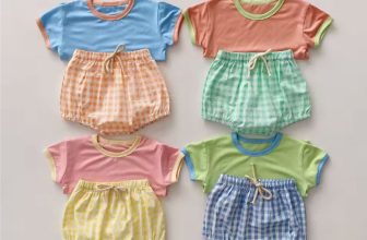2Pcs Baby Summer Cotton Plaid Short Set 0-24M