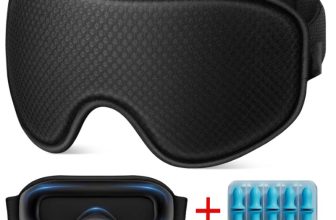 3D Contoured Breathable Blackout Sleep Mask with Adjustable Strap