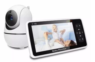 5 Inch Video Baby Monitor 4X Zoom 22Hrs Battery