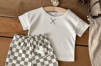 Baby Boy Summer Set Short Sleeve Plaid Shorts