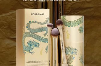 Hourglass Dragon Brush Set 3 Pieces Gold Tin