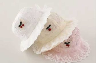 Lace Fisherman Sun Hat Baby Cotton Cherry Print