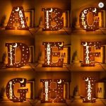 Personalized Wooden Name & Star LED Wall Light