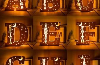 Personalized Wooden Name & Star LED Wall Light