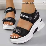 Women’s Chunky Platform Sports Sandals with Wedge Heels