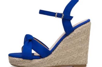 Women’s Knitted Wedge High-Heel Flip-Flop Sandals, Plus Sizes