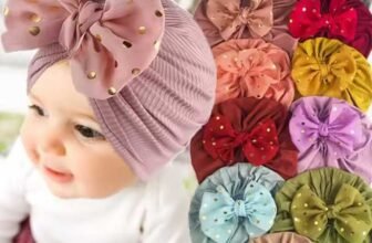 Baby-Girls’-Shiny-Sequin-Bow-Turban-Beanie-Cap