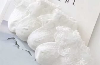 Girls’ White Lace Ruffle Breathable Summer Cotton Socks