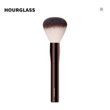 Hourglass-Round-Head-Powder-Brush-with-Soft-Fiber-Bristles