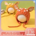 Kids’-Christmas-Elk-Ear-Protection-Knitted-Winter-Beanie-Hat