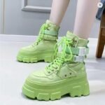 Rimocy-Women’s-Green-Punk-Chunky-Platform-Motorcycle-Boots