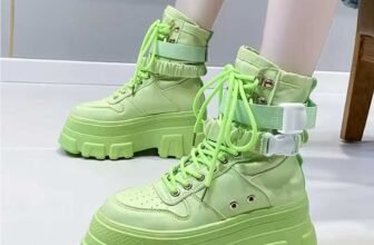 Rimocy-Women’s-Green-Punk-Chunky-Platform-Motorcycle-Boots