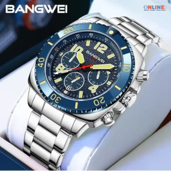 BANGWEI Chronograph Watch Waterproof Watch Luminous Watch Men