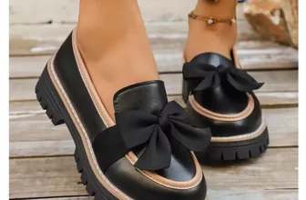 Bowknot Loafers Platform Loafers Slip On Women Flats