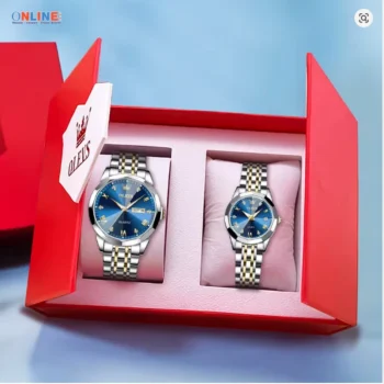 OLEVS Couple Watches Quartz Watch Luminous Date His Her