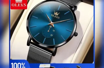 OLEVS Quartz Watch Mesh Strap Luminous Watch Men